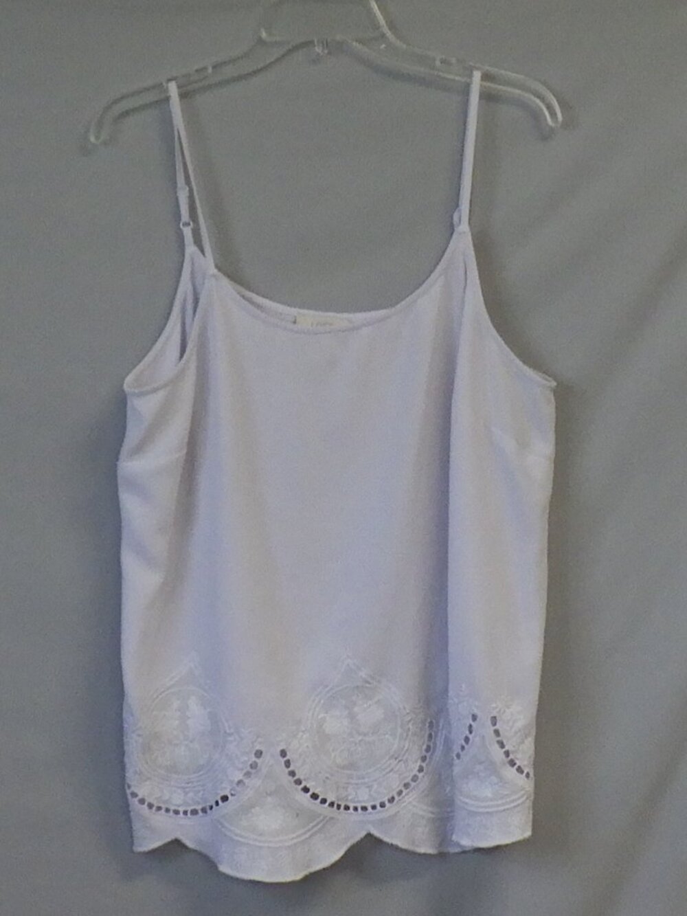 Loft Embroidered Scalloped Hem Camisole